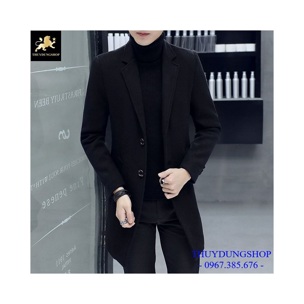 Áo dạ măng tô nam dáng lửng trẻ trung Hàn Quốc NAD90