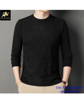 Áo len nam dệt kim cổ tròn kiểu dáng sang trọng mẫu mới nhất LNA23
