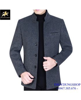 Áo khoác dạ nam dáng ngắn cổ đứng mẫu mới NAD53