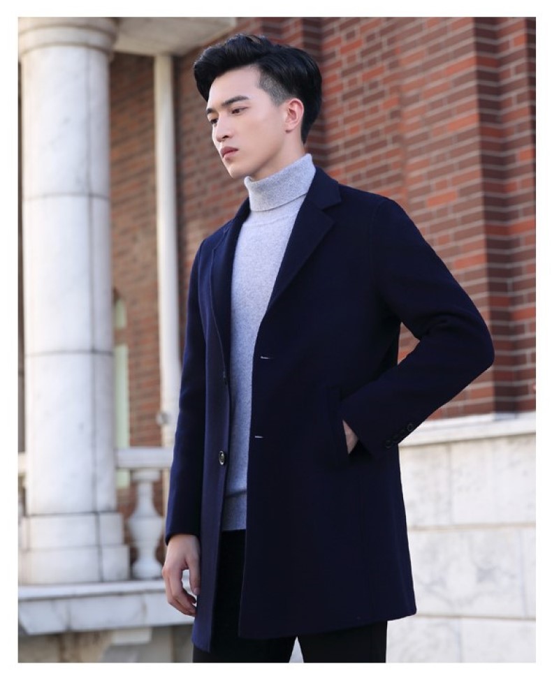 áo khoác dạ nam Hàn Quốc dáng lửng NAD01